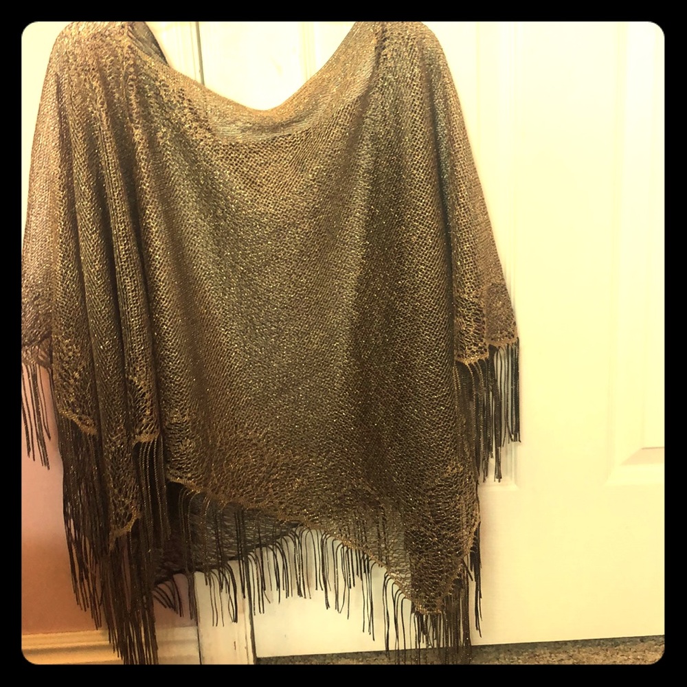 gold shimmer shawl